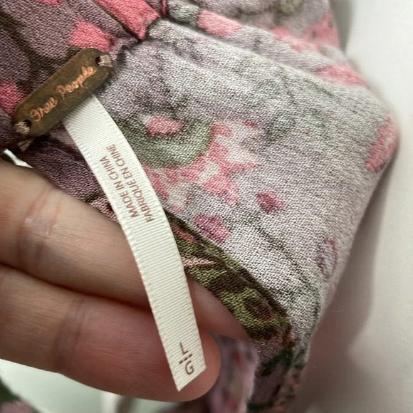 Free People Pretty And Free Romper in mauve color combo size large - Picture 11 of 12